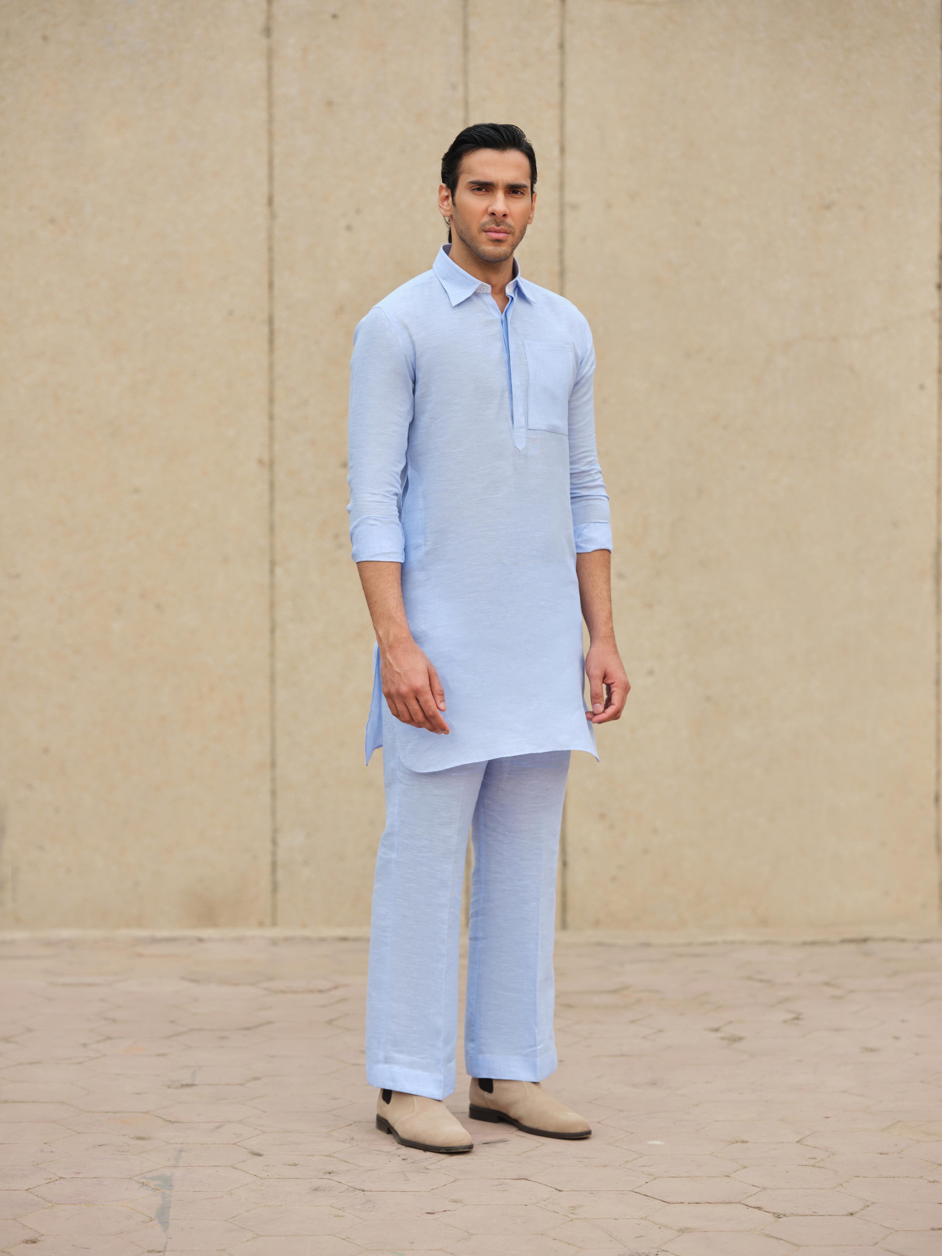 Misty Blue Kurta Trouser