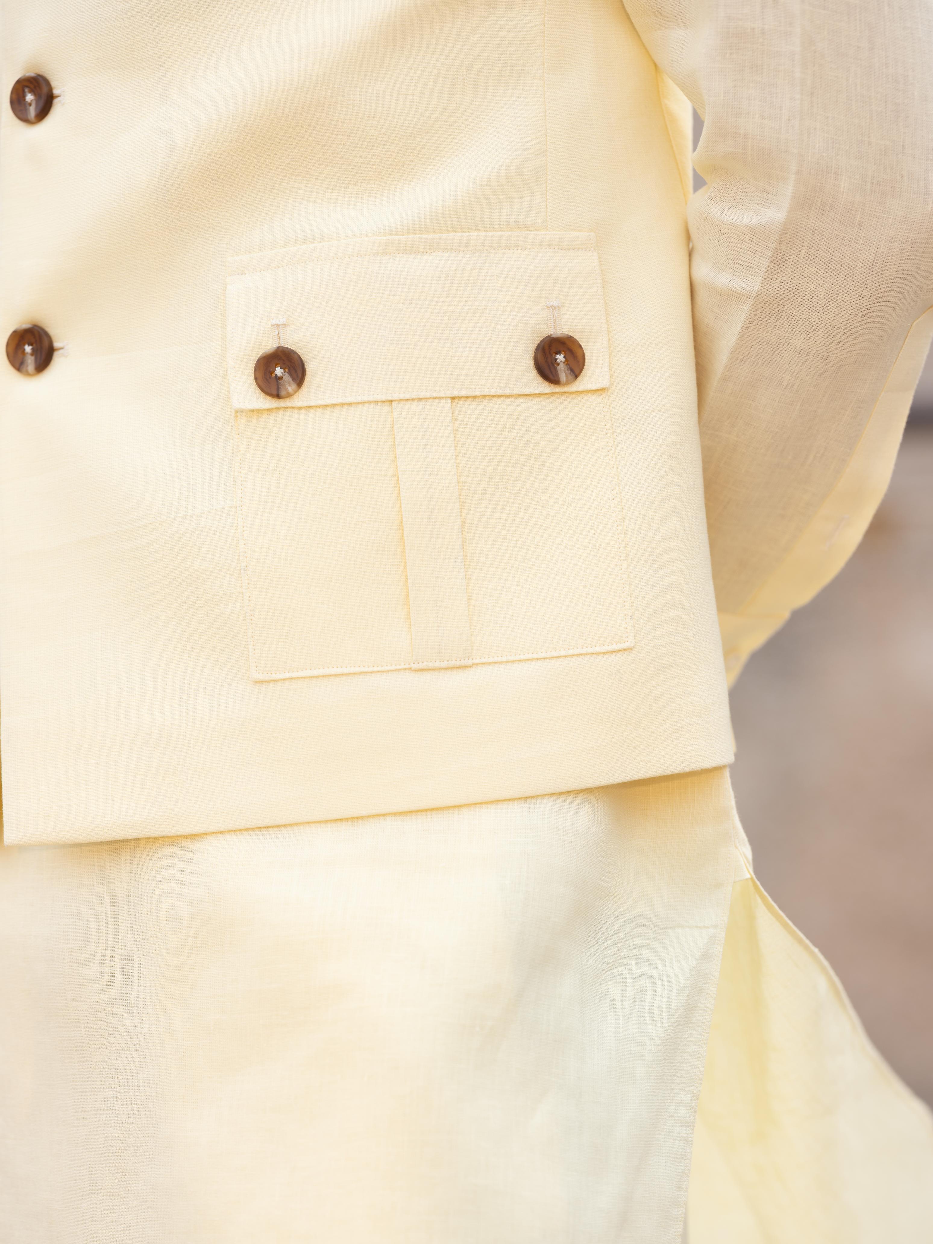 Buttercream Safari Waistcoat - Akbar