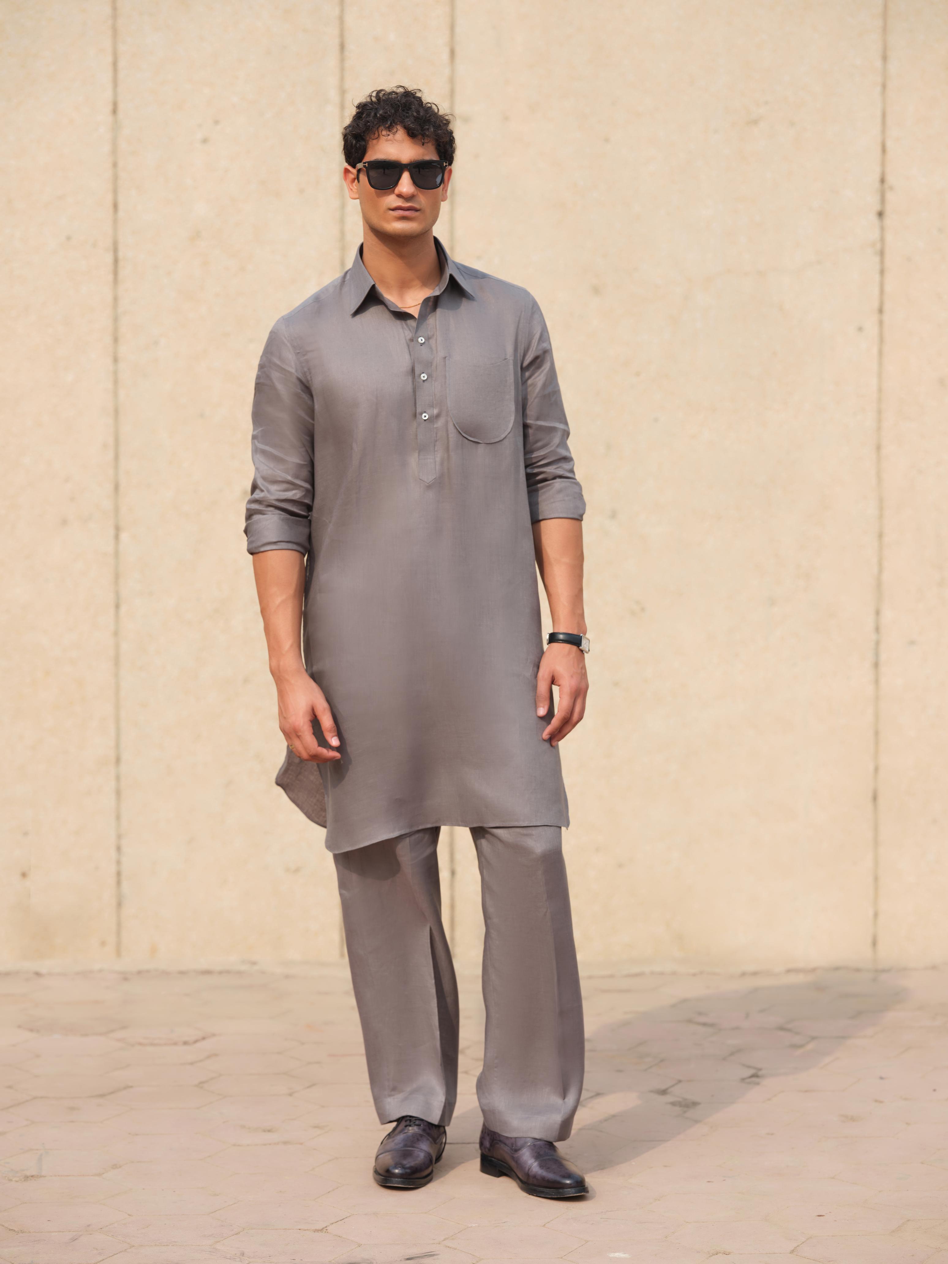 Graphite Ash Kurta Trouser Main image