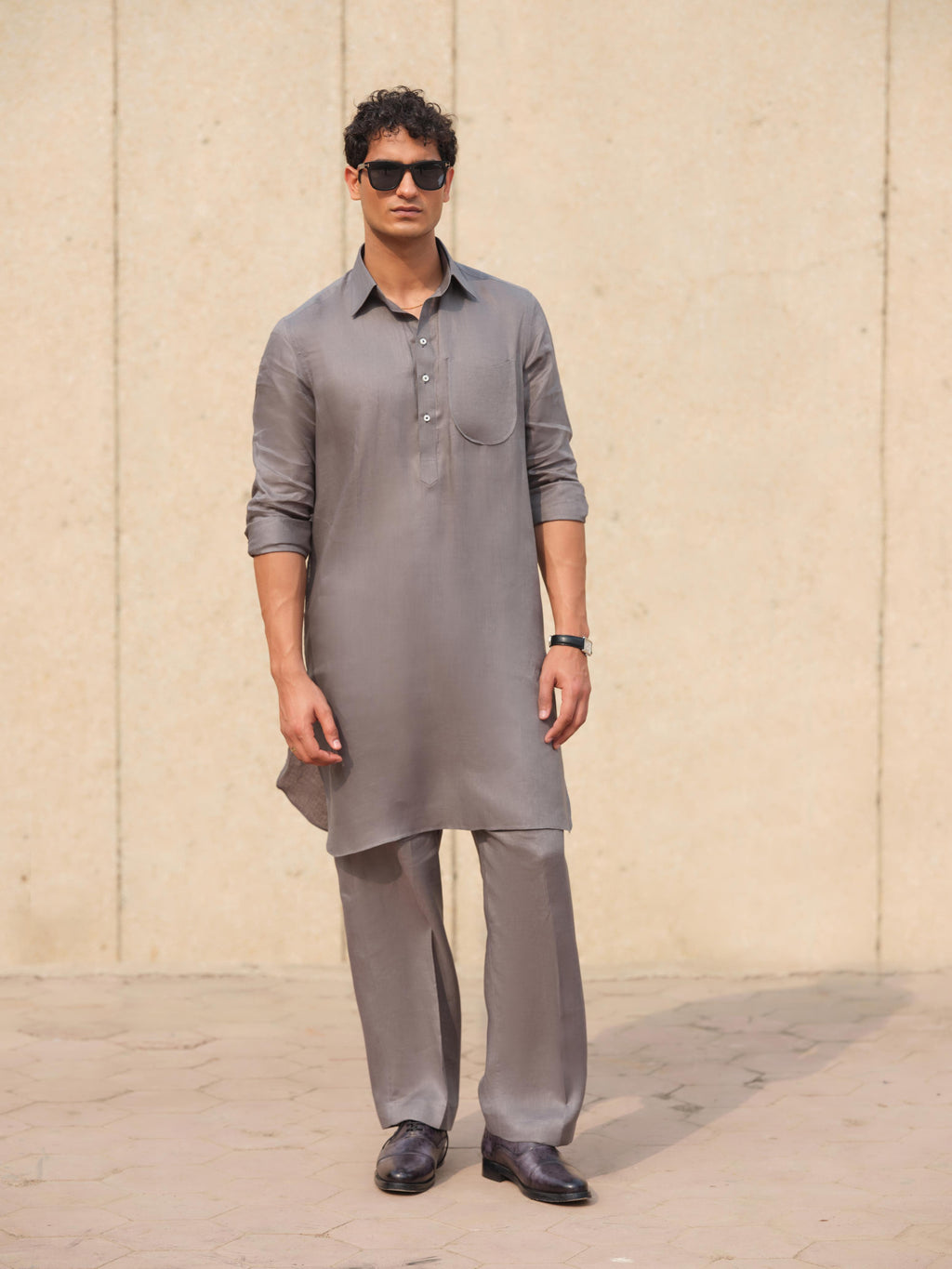 Graphite Ash Kurta Trouser