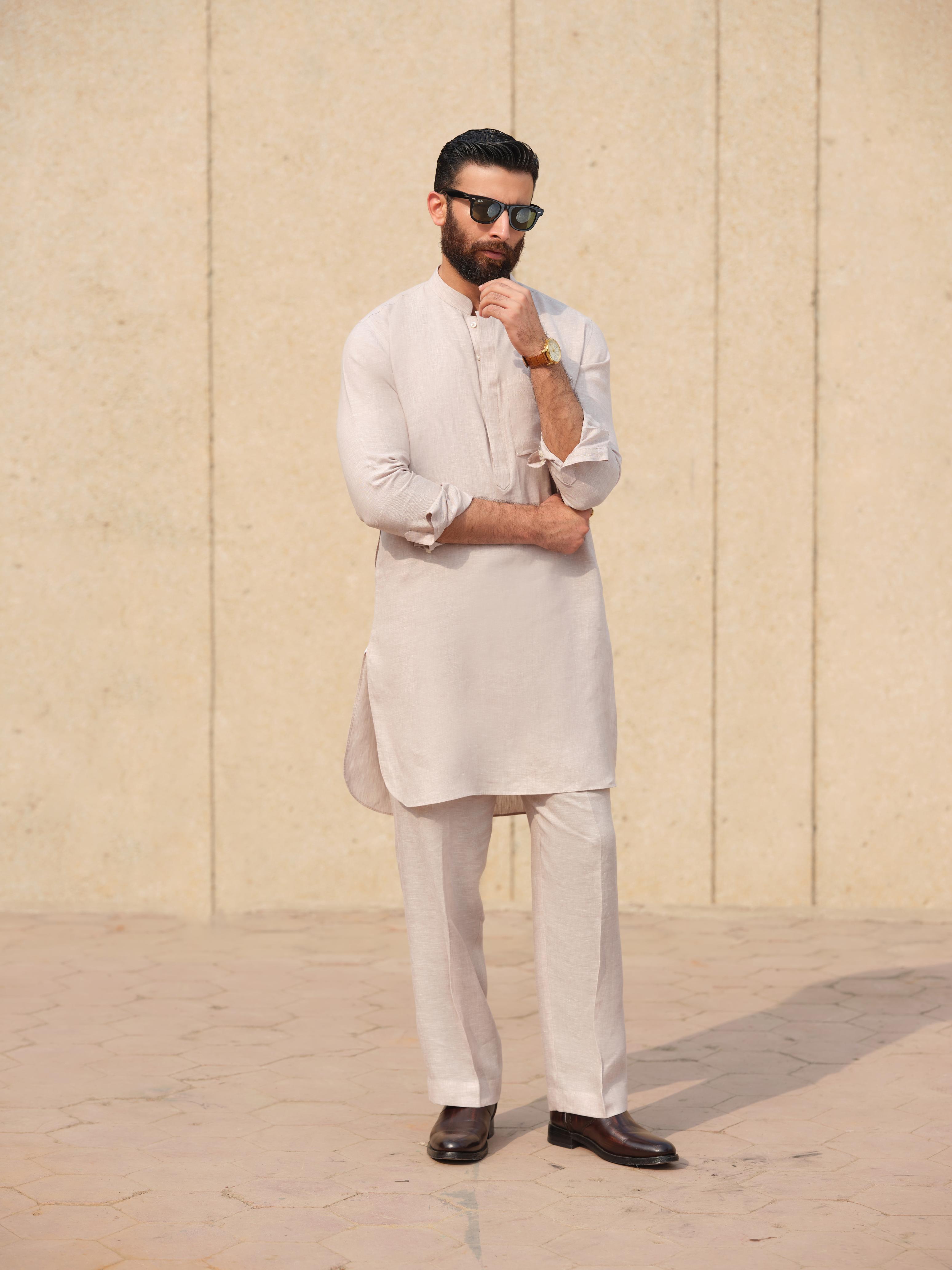 Sandstone Beige Kurta Trouser