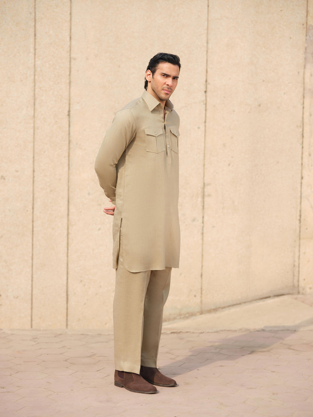 Desert Tan Kurta Trouser