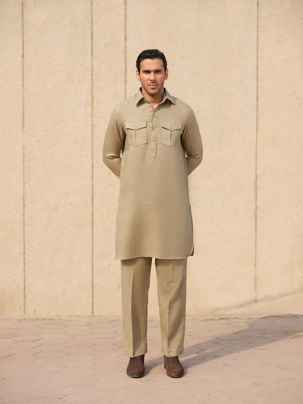 Desert Tan Kurta Trouser