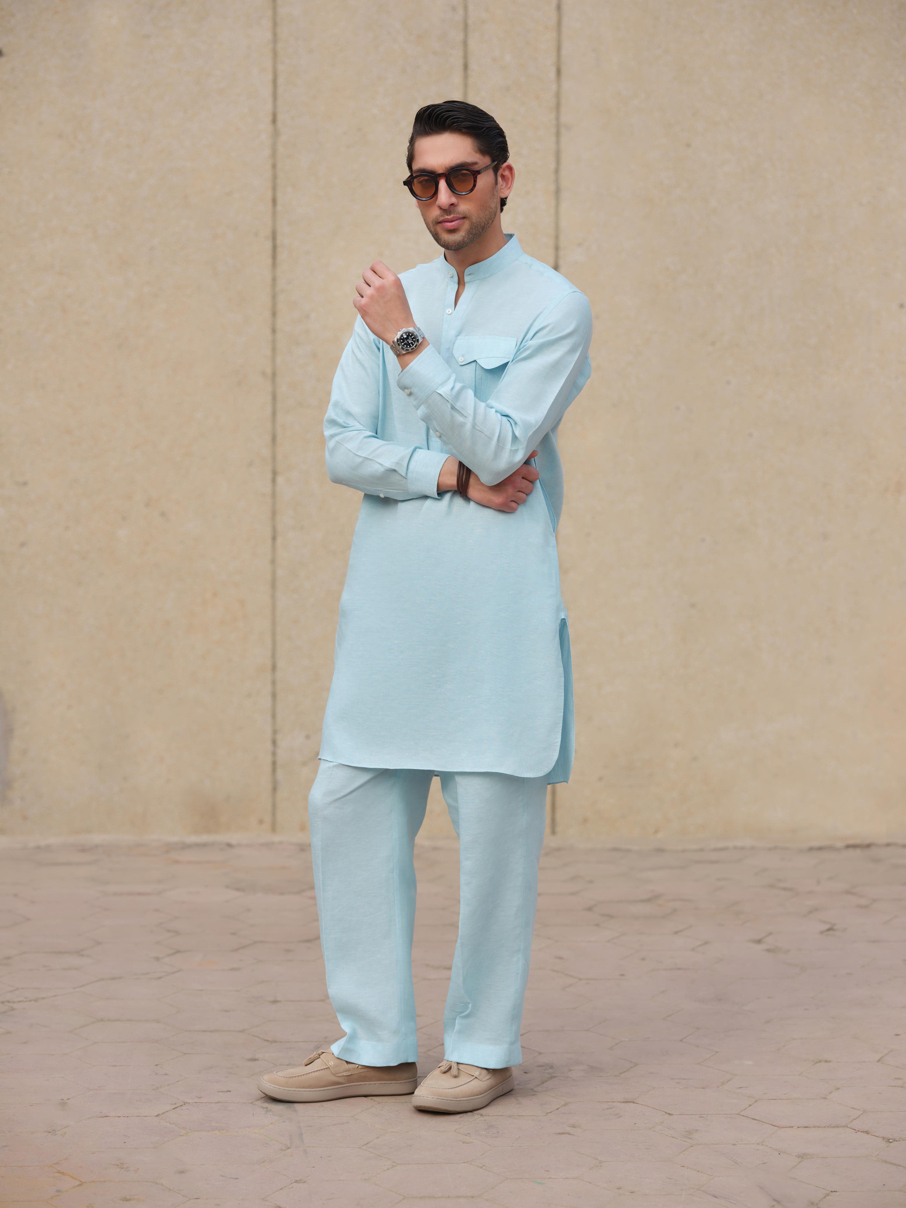 Sky Blue Kurta Trouser