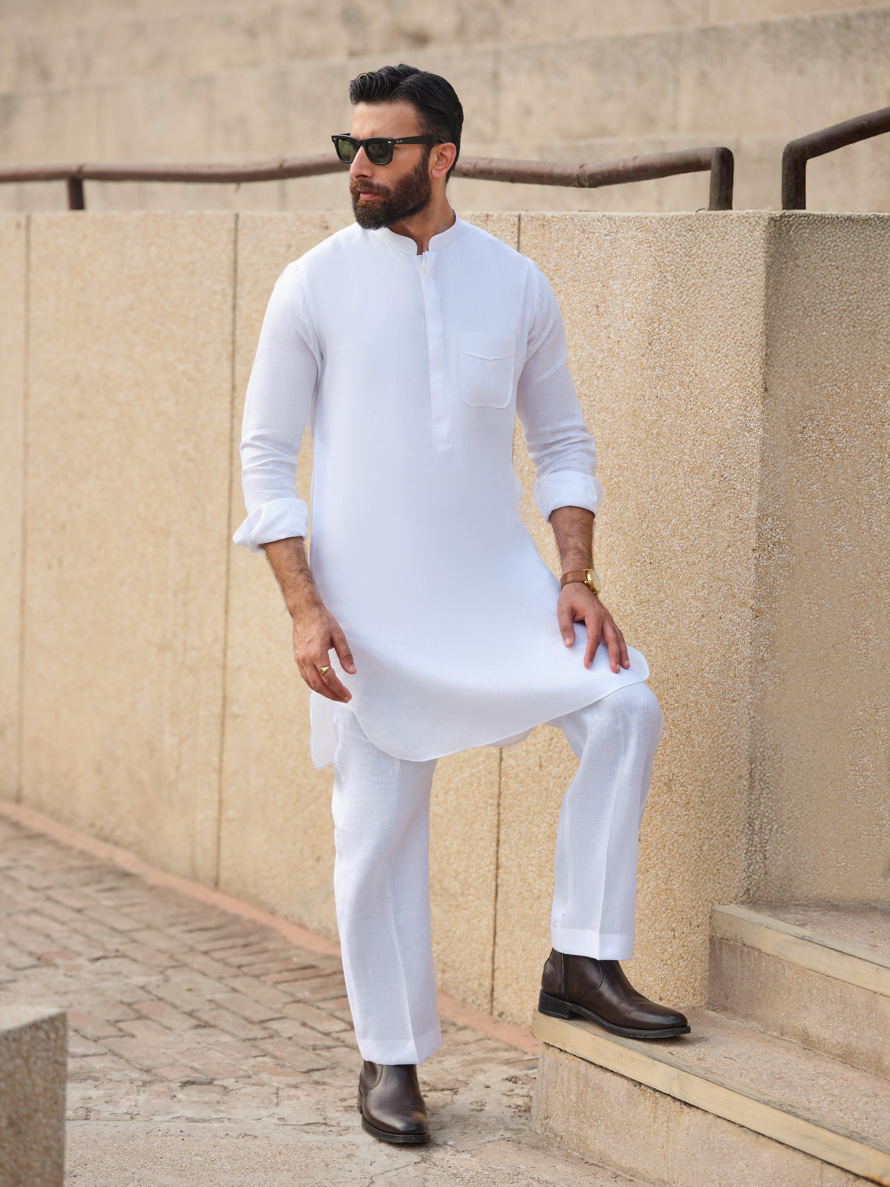 White Kurta Trouser
