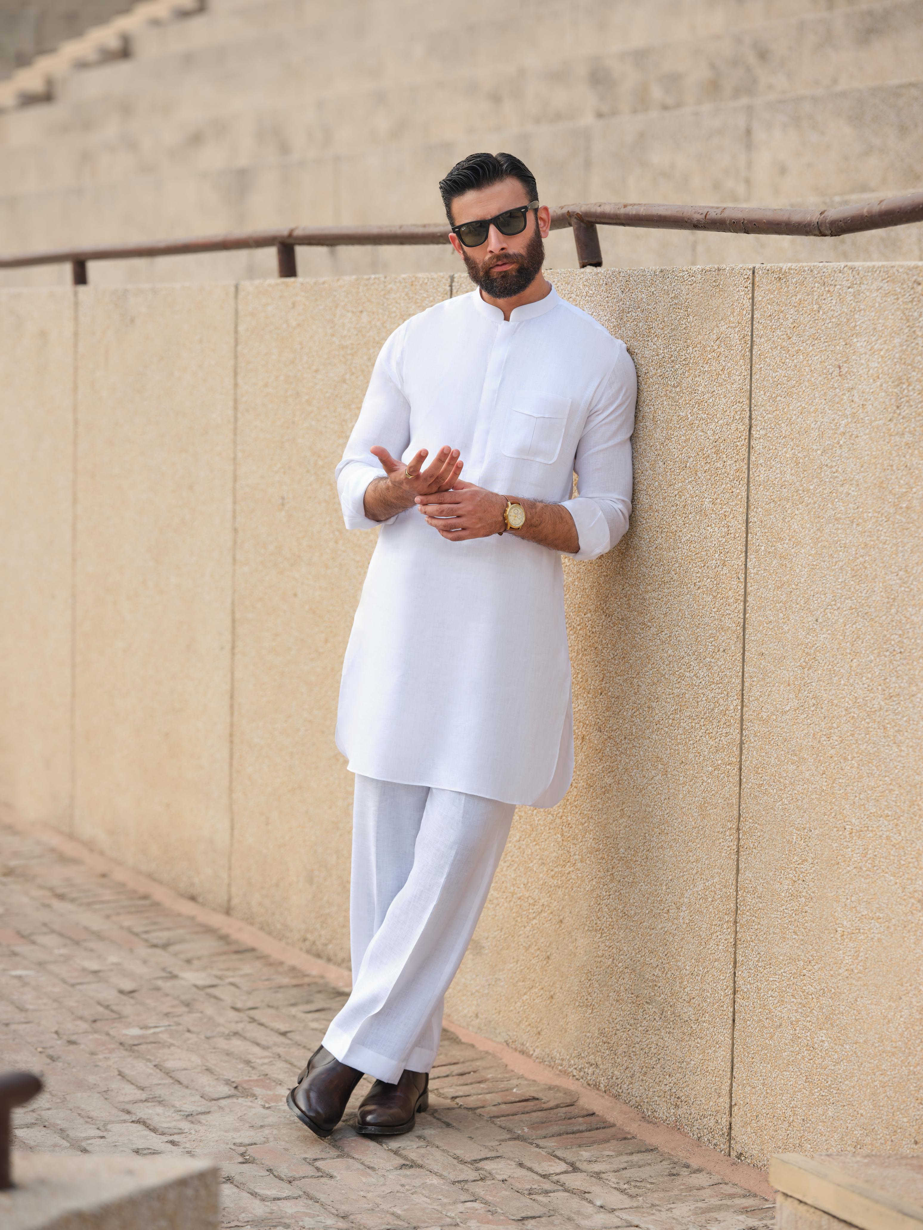 White Kurta Trouser Secondary image
