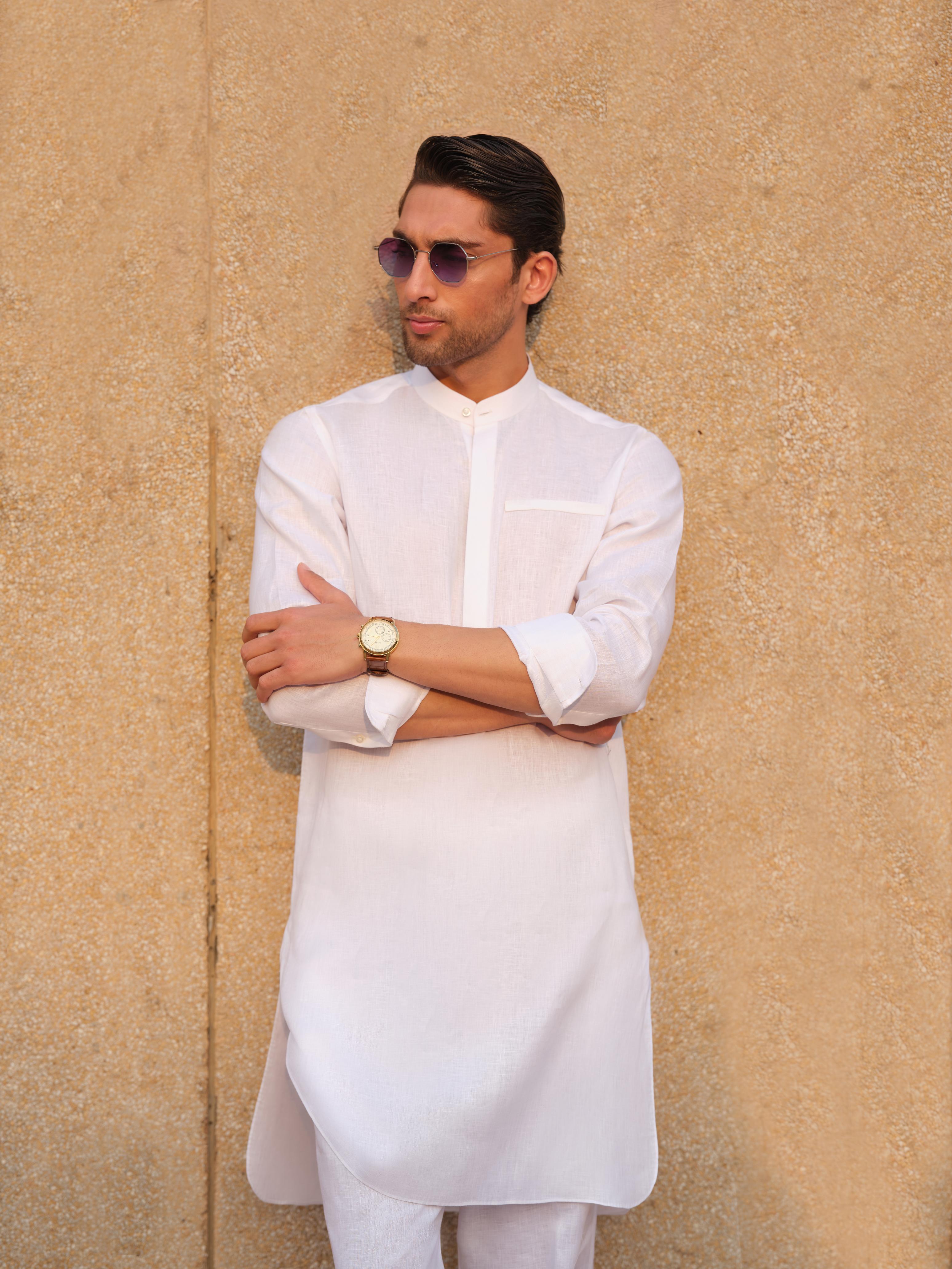 Snowfall White Kurta Trouser Secondary image