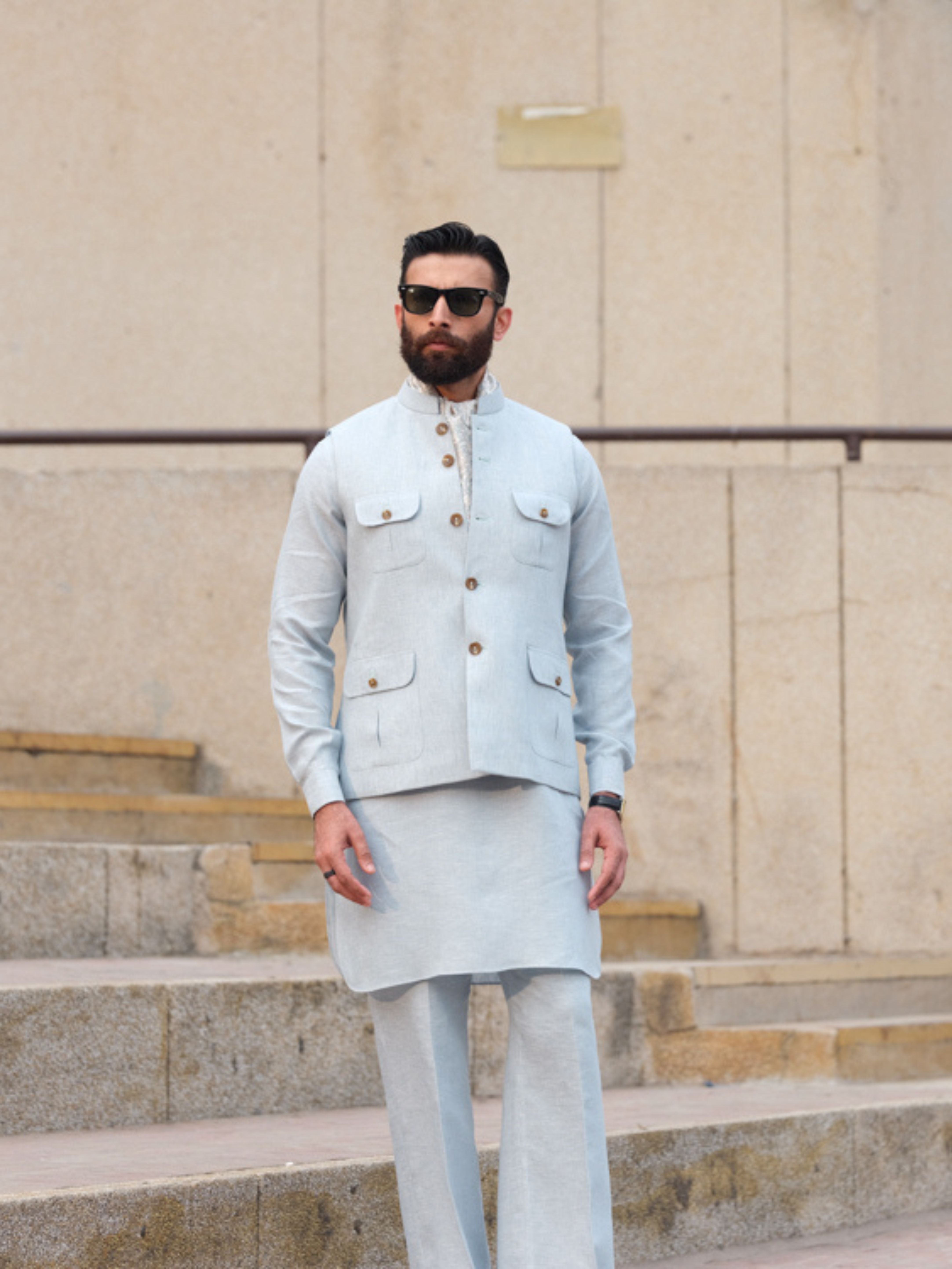 Chapter 1: Heritage - Azam Shah (Kurta Trouser & Waistcoat) Secondary image